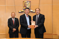 From left: Dr. Thomas Chen, Chairman of the United College and Founding Chairman of the Si Yuan Foundation; Joseph Sung, Vice-Chancellor of CUHK; Prof. Yang Wei, President of ZJU